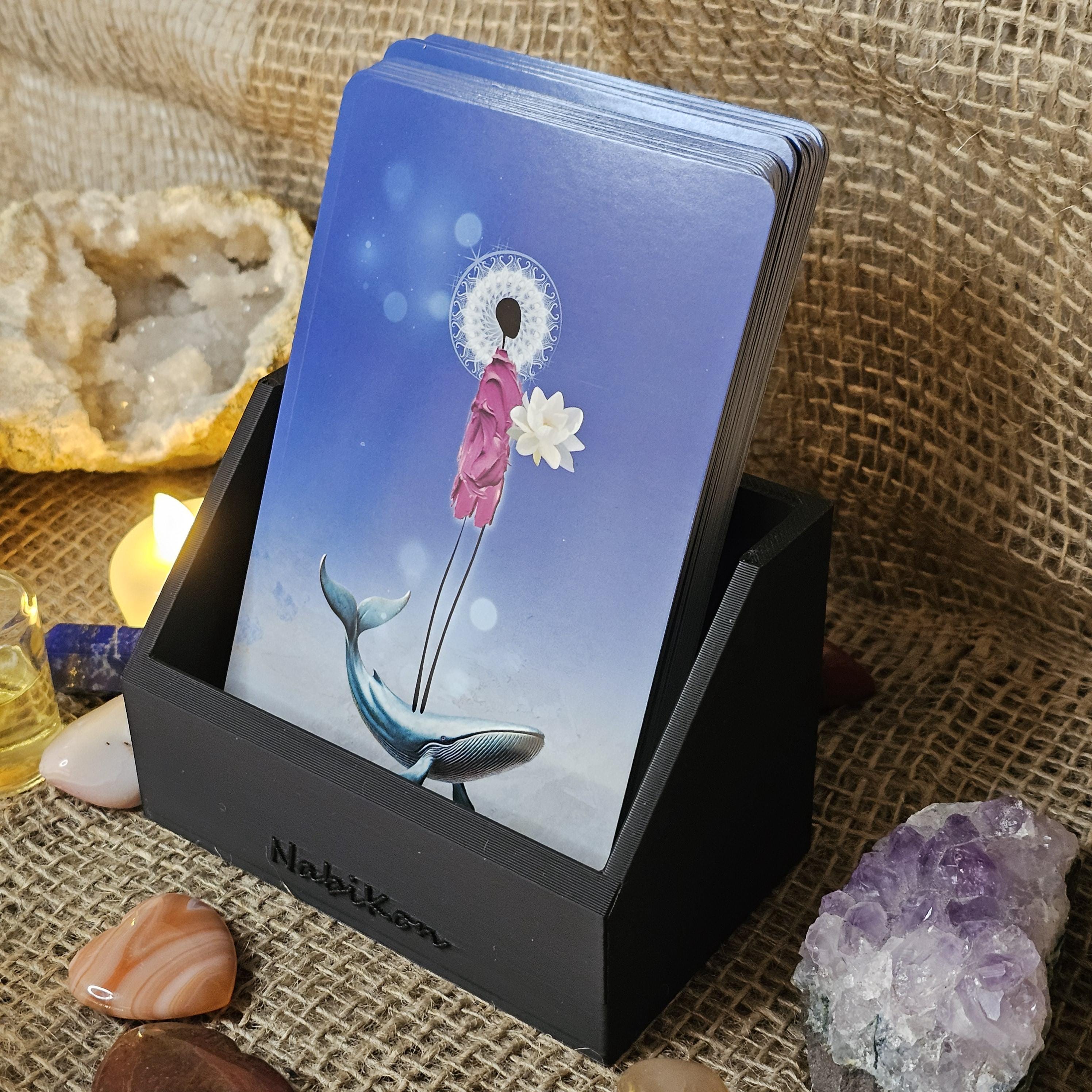 Tarot & Oracle Card Holder | Custom Deck Stand for Spiritual Readings | 3D Printed Altar Tool |