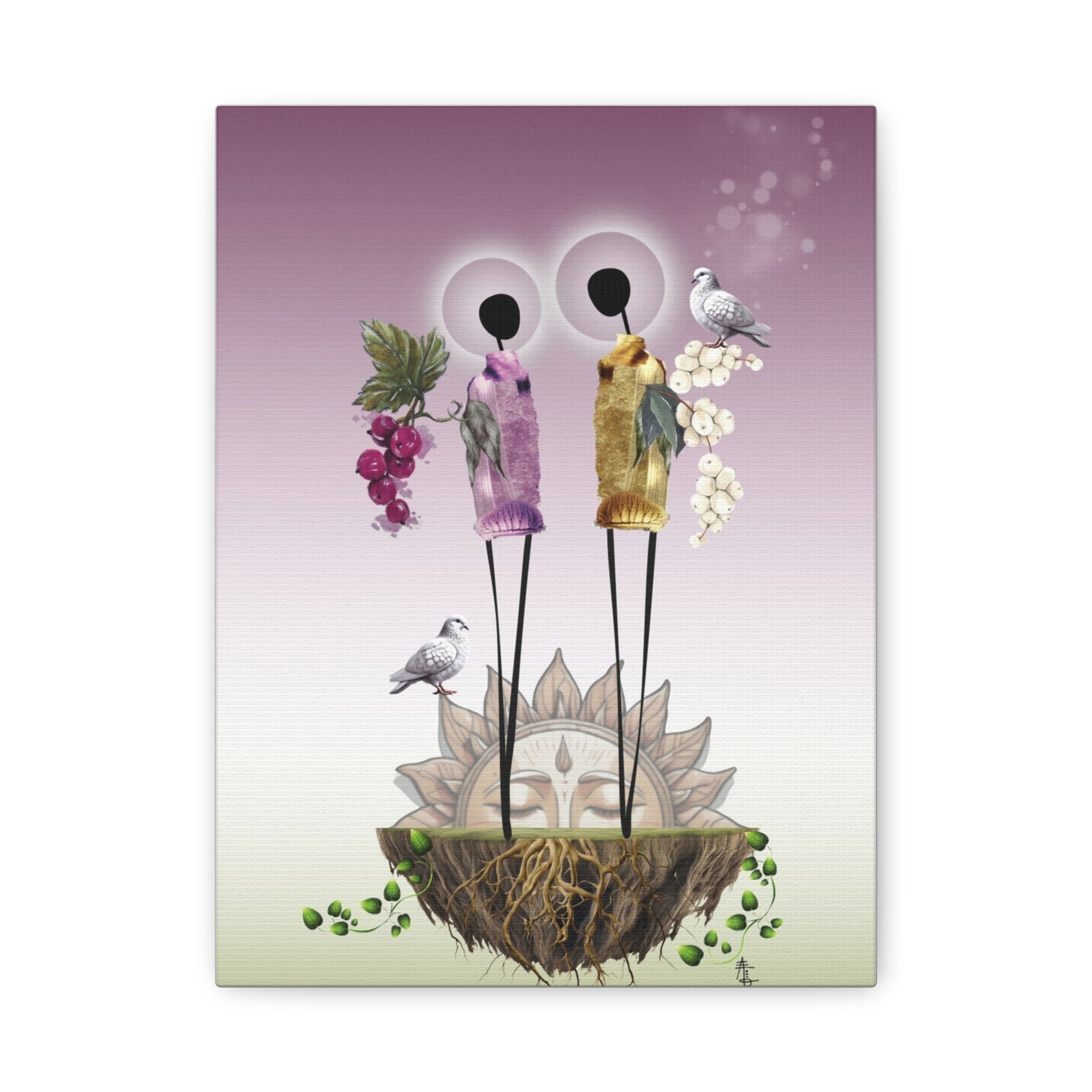 The Divine Union Art Print | Sacred Lovers Portal | Spiritual Wall Art for Conscious Spaces | Symbolic Decor of Unity & Soul Connection