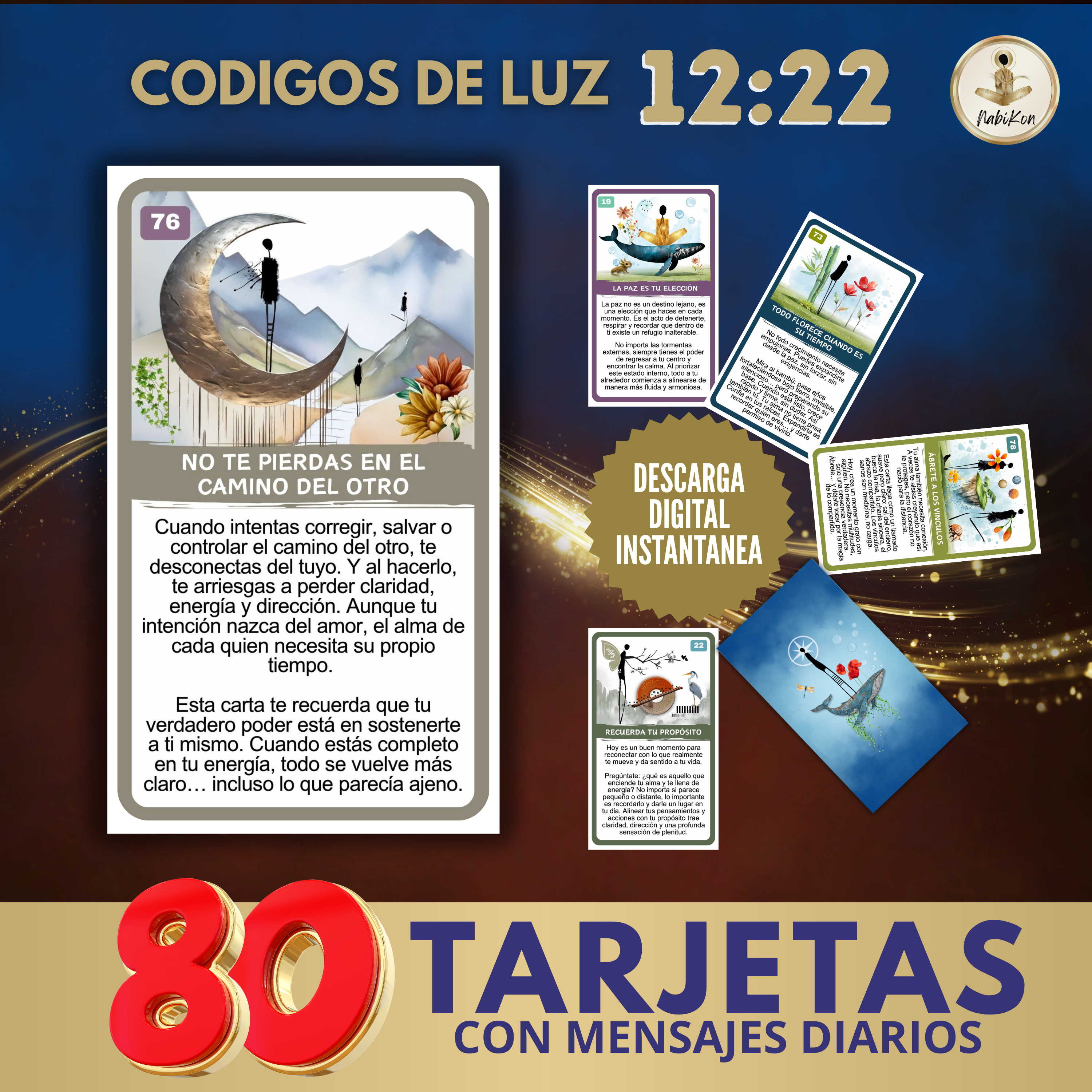 Códigos de Luz 12:22 – Oráculo Completo en PDF (Edición Imprimible) - Spanish Edition