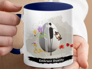 Embrace Duality Artwork Mug Unique Coffee Cup product type