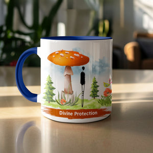 Divine Protection With Mushroom Design Mug product