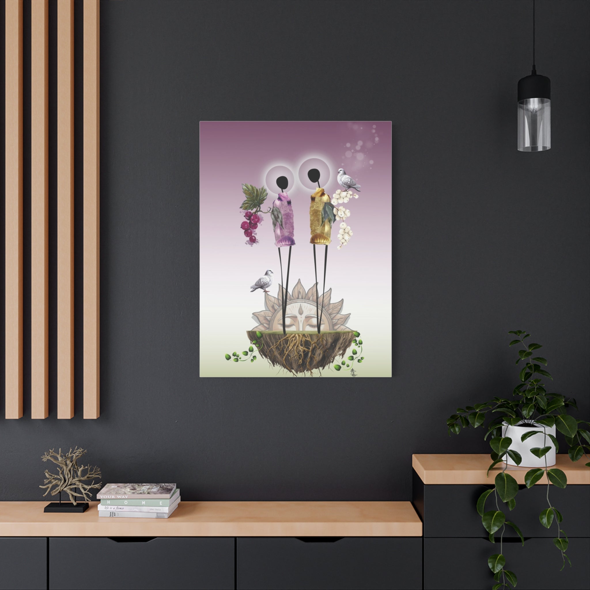 The Divine Union Art Print | Sacred Lovers Portal | Spiritual Wall Art for Conscious Spaces | Symbolic Decor of Unity & Soul Connection