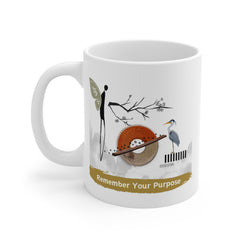 Remember Your Purpose Mug | Heron Illustration on Ceramic