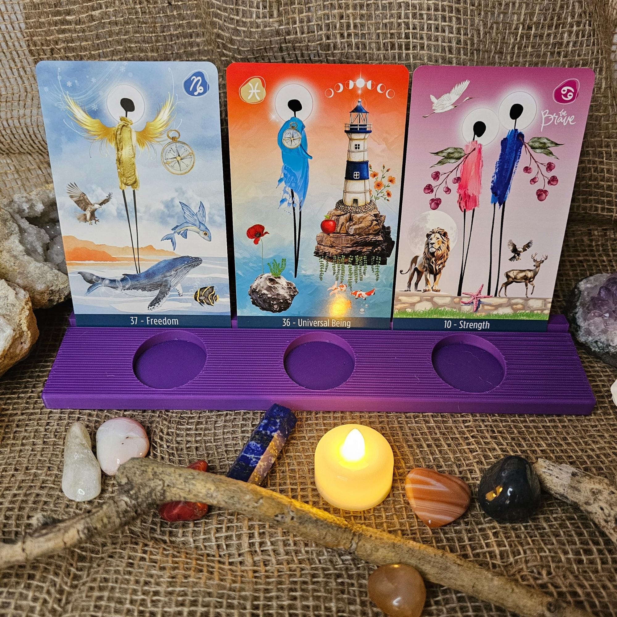 Oracle Three Card Stand – Your Sacred Ritual Companion | Made with Eco-friendly material
