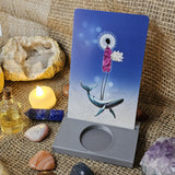 Elevate Your Rituals: Single Card Stand with LED Candle Slot – A Pocket Altar for Your Daily Guidance (LED light not included)